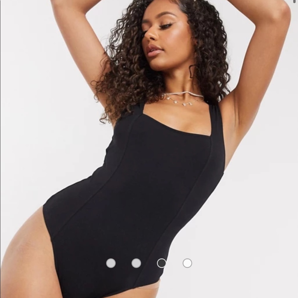 Black ASOS Square Neck Bodysuit